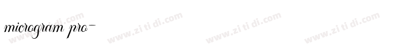 microgram pro字体转换